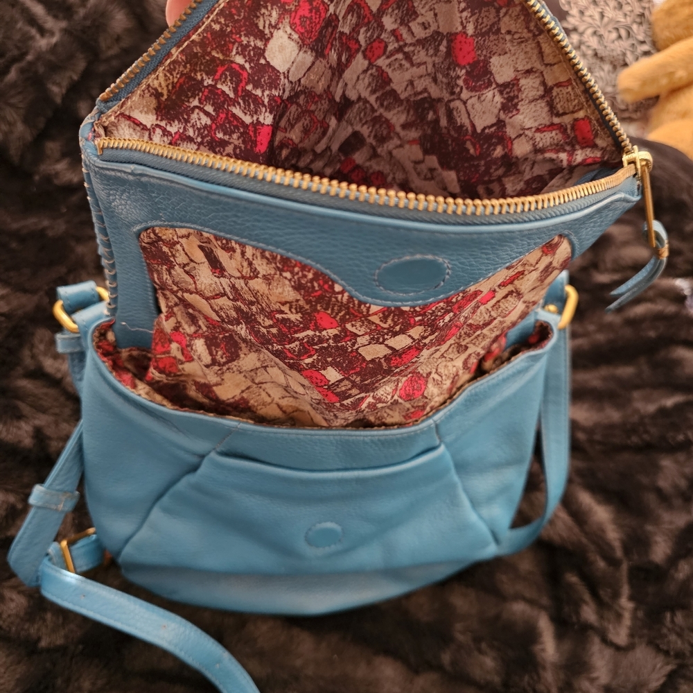 Elliott Lucca Blue Jean Leather Crossbody Bag - Picture 7 of 15